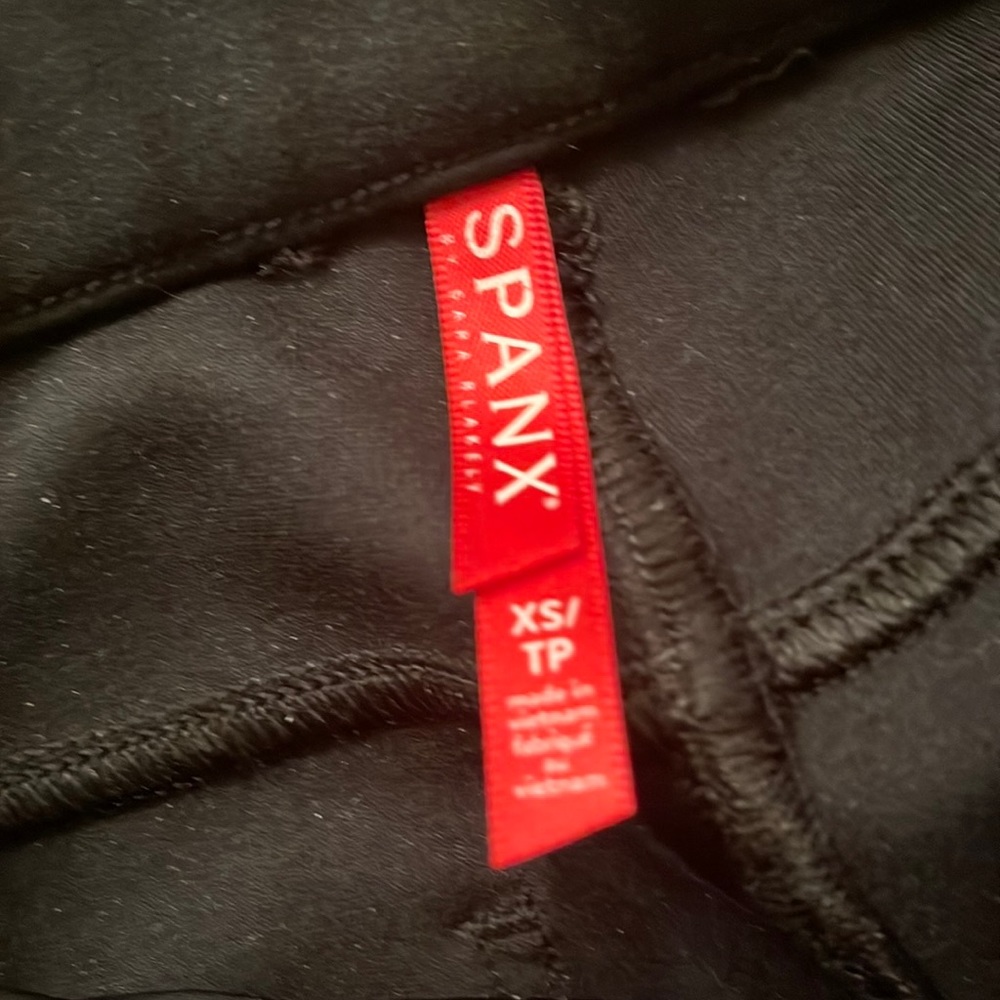 Spanx black cropped flare pants